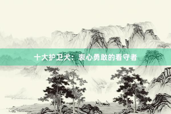 十大护卫犬：衷心勇敢的看守者